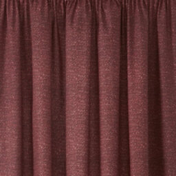 Dreams & Drapes Pembrey Textured Pair Of Red Pencil Pleat Curtains With Tie-Backs - thumbnail 4