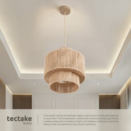 Charnwood Pendant Light Allegra In 3 Tiers, Jute Fibre And Boho Chic Design  - Nature - thumbnail 7