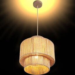Charnwood Pendant Light Allegra In 3 Tiers, Jute Fibre And Boho Chic Design  - Nature - thumbnail 9