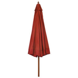 Berkfield Outdoor Parasol With Wooden Pole 330 Cm Terracotta - thumbnail 3