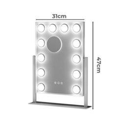 Emitto Led Hollywood Makeup Vanity Mirror  Dimmable 3 Colour Lights 31X47Cm - thumbnail 4