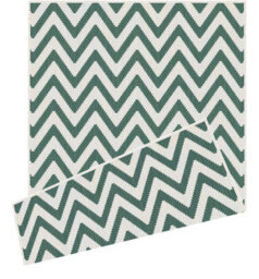 The Rugs Duo Weave Collection Outdoor Indoor Green Rugs Zigzag Design