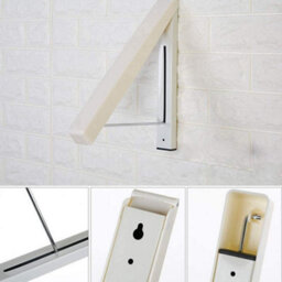 Taylor & Brown Foldable Wall Mounted Clothes Rail, Aluminium Coat Hanger Rack With Hooks For Bedroom, Bathroom & Balcony - thumbnail 5