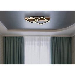 Luminosa Lighting Luminosa Obrien 48X31Cm Integrated Led Semi Flush Ceiling Light Matt Black 2X Led 3000K - thumbnail 8