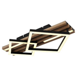 Luminosa Lighting Luminosa Obrien 48X31Cm Integrated Led Semi Flush Ceiling Light Matt Black 2X Led 3000K
