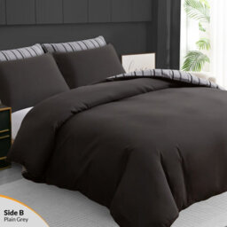 Lazzaro Luxury Soft Microfiber Double Duvet Cover Set Reversible Quilt Cover With Zipper Closure - thumbnail 4