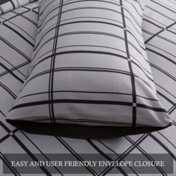 Lazzaro Luxury Soft Microfiber Double Duvet Cover Set Reversible Quilt Cover With Zipper Closure - thumbnail 7