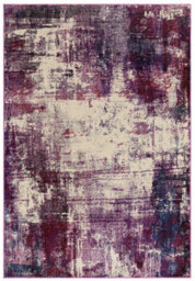 Furniturebox Uk Viva Distressed Magenta & Cream Rug 160X230 - thumbnail 2