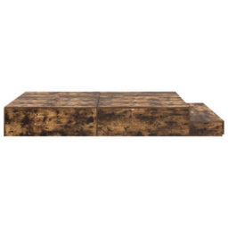 Berkfield Modern Storage Bed Frame Smoked Oak 150X200 Cm - thumbnail 6
