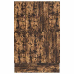 Berkfield Modern Storage Bed Frame Smoked Oak 150X200 Cm - thumbnail 8