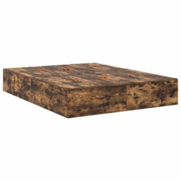Berkfield Modern Storage Bed Frame Smoked Oak 150X200 Cm - thumbnail 1