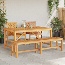 Berkfield Garden Dining Set 4 Pcs Brown 150 X 90 X 74 Cm - thumbnail 4