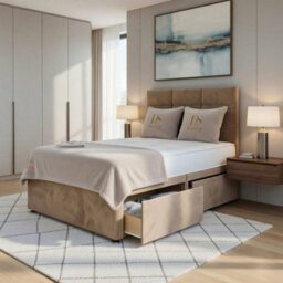 DS Living Opal Mink King Four Drawer Divan Bed - thumbnail 2