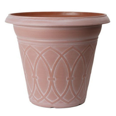 You Garden Durham Cloudy Terracotta Planter, 14 Inches Container For Garden Flowers - image 1
