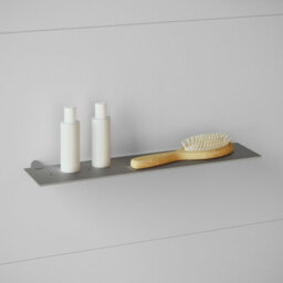 Cosmic Bathroom Shelf, Bathroom Organizer, 40Cm, Matt Stainless Steel, Logic Collection - thumbnail 2
