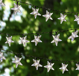 50 Star Solar Powered String Lights - Outdoor Garden White Led Fairy Light Decor For Patio, Wall, Fence, Pathway, Tree - 200Cm - thumbnail 1