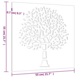 Walplus Garden Wall Decoration 55X55 Cm Corten Steel Tree Design - thumbnail 8