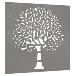 Walplus Garden Wall Decoration 55X55 Cm Corten Steel Tree Design - thumbnail 3