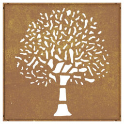 Walplus Garden Wall Decoration 55X55 Cm Corten Steel Tree Design - thumbnail 5