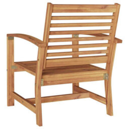 Berkfield Stylish Garden Chairs 2 Pcs Natural 60 X 65 X 76.5 Cm Solid Teak Wood - thumbnail 7