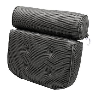 Taylor & Brown Spa Bath Pillow - Soft, Extra Thick Support For Head, Neck, Shoulders & Back, Non-Slip, Fits Any Tub (Grey) - image 1