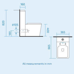 Nes Home Matte Grey 500mm Freestanding Basin Vanity Unit & Close Coupled Toilet - thumbnail 7