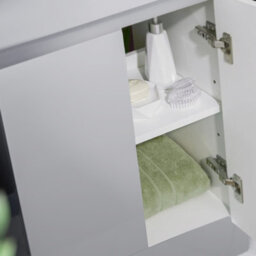 Nes Home Matte Grey 500mm Freestanding Basin Vanity Unit & Close Coupled Toilet - thumbnail 5