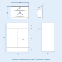 Nes Home Matte Grey 500mm Freestanding Basin Vanity Unit & Close Coupled Toilet - thumbnail 8