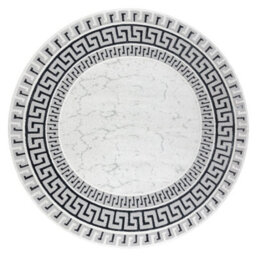 RugsX Carpet Allure 1960 Circle, Greek Key, Frame - Structural, Stylish, Glamour White Circle 120 Cm - thumbnail 2