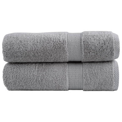 Berkfield Premium Hand Towels Solund 2Pcs Grey 50X100Cm 600Gsm - image 1