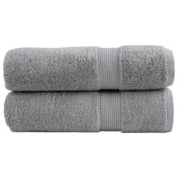 Berkfield Premium Hand Towels Solund 2Pcs Grey 50X100Cm 600Gsm