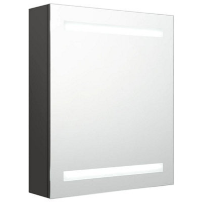 Berkfield Stylish Led Bathroom Mirror Cabinet Anthracite 50X14X60 Cm - image 1