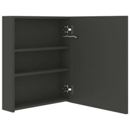 Berkfield Stylish Led Bathroom Mirror Cabinet Anthracite 50X14X60 Cm - thumbnail 5