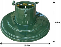 Christmas Tree Stand With Reservoir - Modern Design Real Xmas Tree Green Round - thumbnail 3