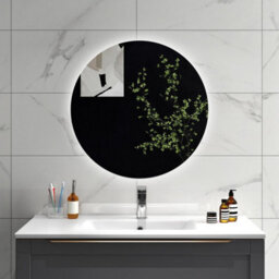 SLINE Bathroom 500mm Wall-Mounted Round Mirror Tempered Glass Hd Mirror - thumbnail 1