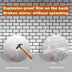 SLINE Bathroom 500mm Wall-Mounted Round Mirror Tempered Glass Hd Mirror - thumbnail 6