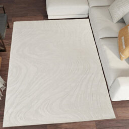 Hamilton Modern Metallic Sheen Area Rug - Marble Inspired Design Cream 200Cm X 290Cm - thumbnail 1