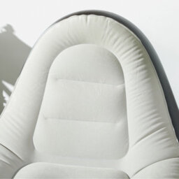 Outsunny Inflatable Chair And Footstool For Gaming, Reading, Watching, Grey - thumbnail 7
