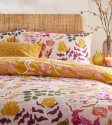 Furn. Protea Abstract Floral Reversible Duvet Cover Set, King, Pink - thumbnail 4