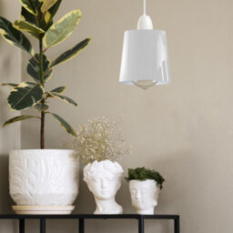 Vintage Retro White Metal Easy Fit Ceiling Lamp Shade (D)13Cm Pendant Light Shade For Livingroom - thumbnail 3