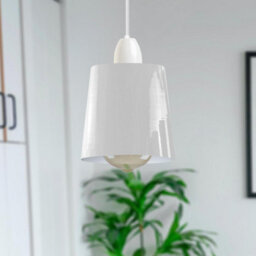 Vintage Retro White Metal Easy Fit Ceiling Lamp Shade (D)13Cm Pendant Light Shade For Livingroom - thumbnail 2