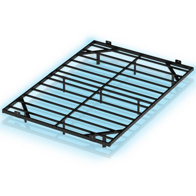 Double Size Modern Metal Platform Bed With Led Lights - image 1
