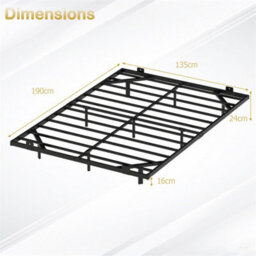 Double Size Modern Metal Platform Bed With Led Lights - thumbnail 2