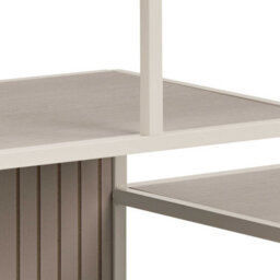 Wyld Haus Paris Wide Grey Metal Bookcase 4 Shelves - thumbnail 6