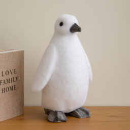 Samuel Alexander 36Cm Large Flocked Penguin Christmas Decoration - thumbnail 1
