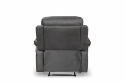Faux Leather Grey Manual Recliner Chair - thumbnail 7