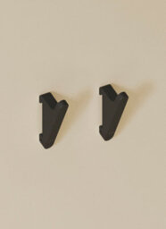 Cosmic Towel Hook, Coat Hook, 2 Pieces, Black, Wall Guide Needed, Compatible With All Accessories Of The Modular Alife Collection - thumbnail 1