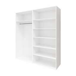 GoodHome Atomia White Particle Board Mirrored Wardrobe (H)2250mm (W)2000mm (D)655mm - thumbnail 3