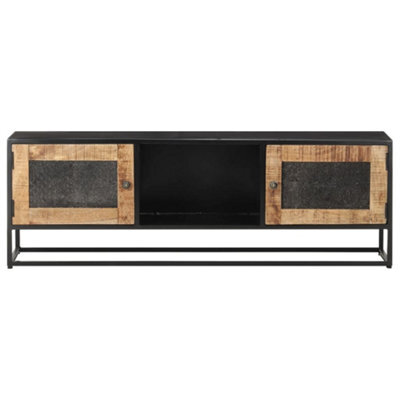Berkfield Industrial Tv Cabinet 120X30X40 Cm Rough Mango Wood - image 1