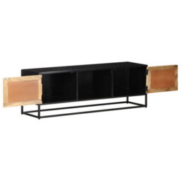 Berkfield Industrial Tv Cabinet 120X30X40 Cm Rough Mango Wood - thumbnail 3